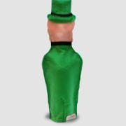 A bottle with a hat on top of it